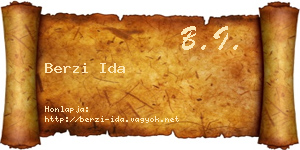 Berzi Ida névjegykártya