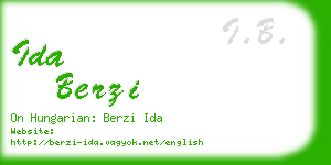 ida berzi business card